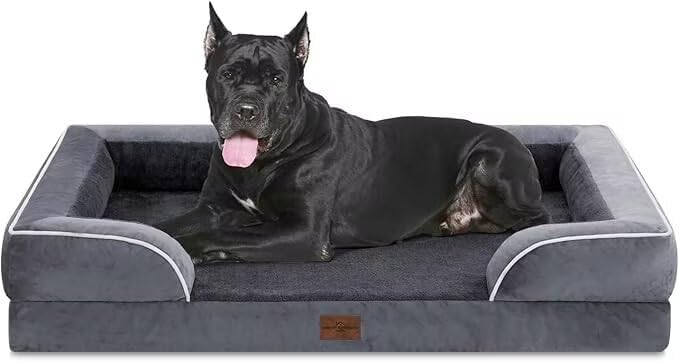 Orthopedic Comfy Dog Bed - Dark Grey XXL