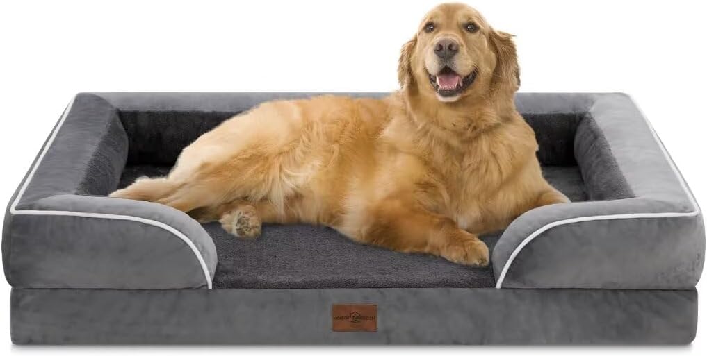 Orthopedic Comfy Dog Bed - Dark Grey Extra Large