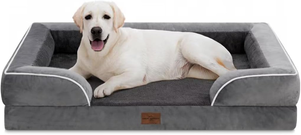Orthopedic Comfy Dog Bed - Dark Grey Jumbo