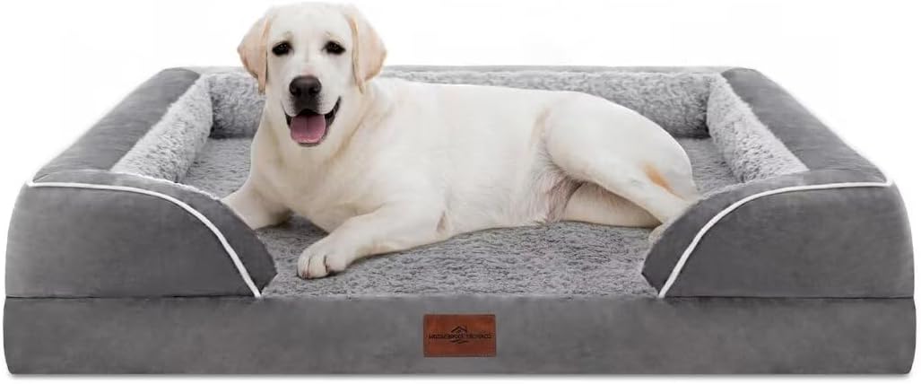 Orthopedic Comfy Dog Bed - Grey Jumbo