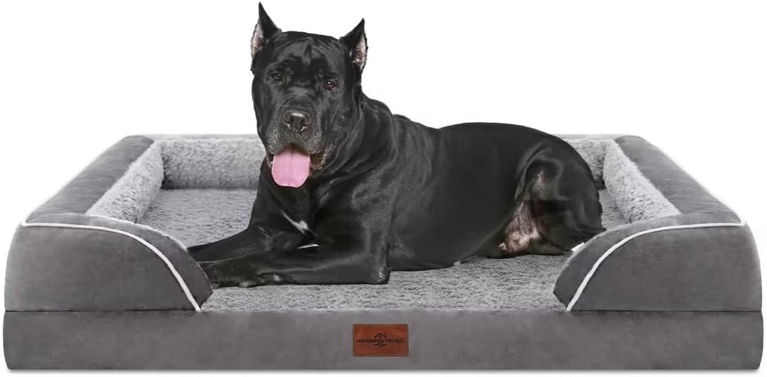 Orthopedic Comfy Dog Bed - Grey XXL