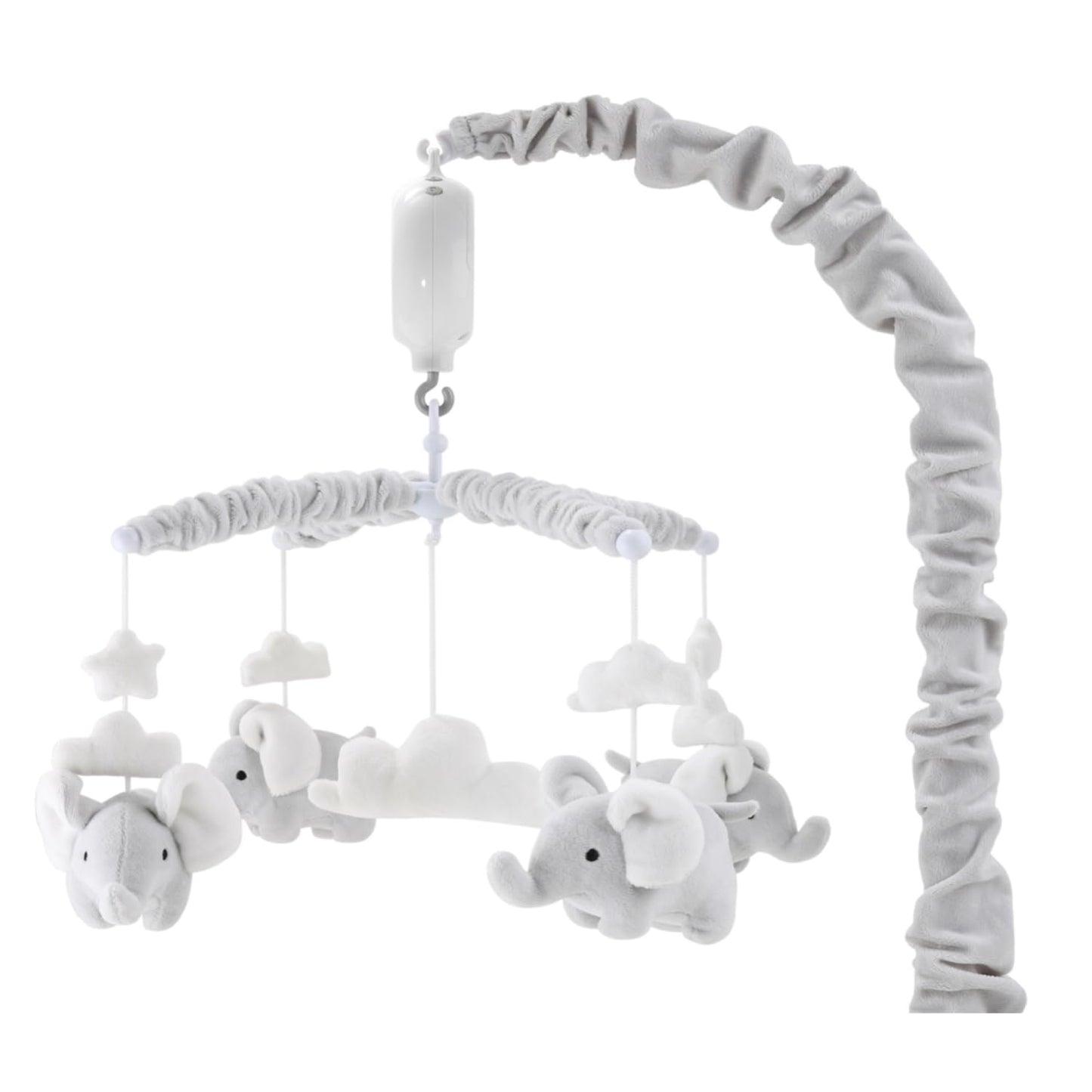 Órói - Soft Grey Musical Baby Crib Mobile with 12 Lullabies