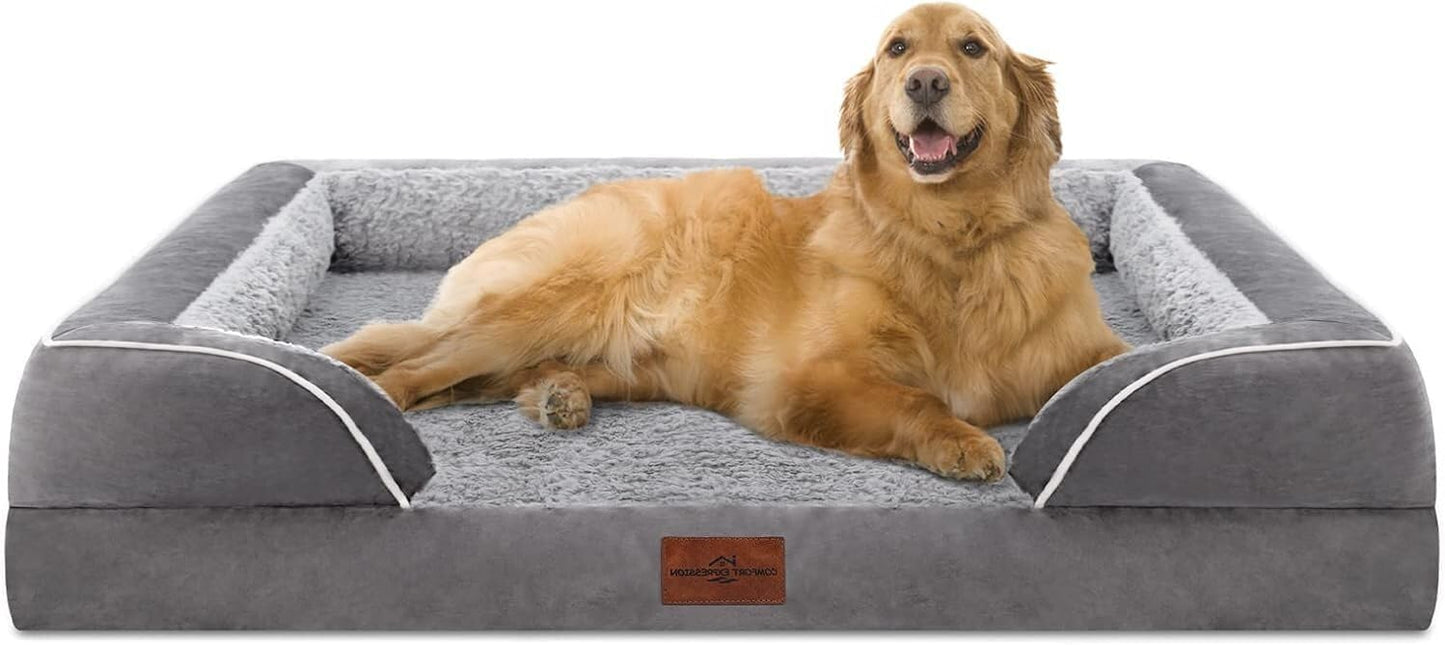Orthopedic Comfy Dog Bed - Grey Extra Large