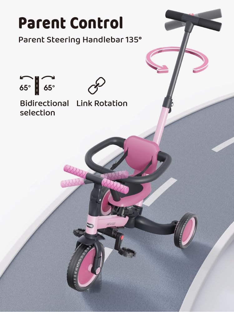 Þríhjól Trike 5 in 1 - Pink