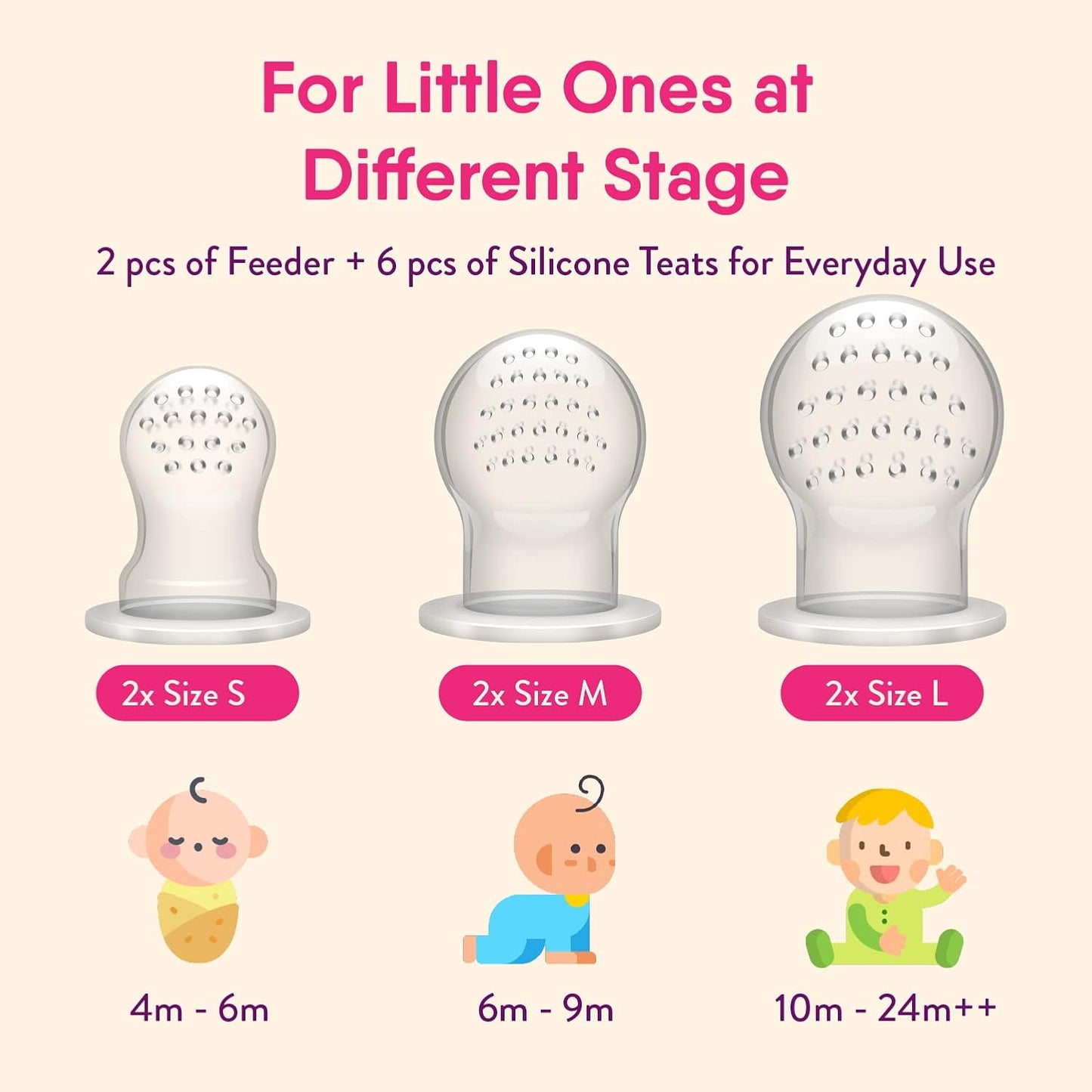 NatureBond Baby Food Feeder/Fruit Feeder Pacifier Nibbler - 2 Pack