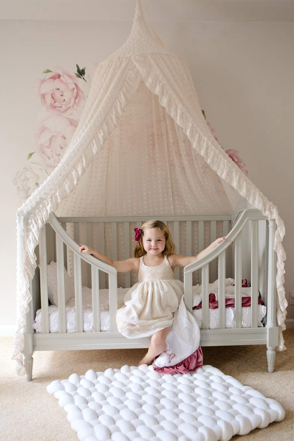 Elegant Canopy for Cribs and Kids Bed - Beige