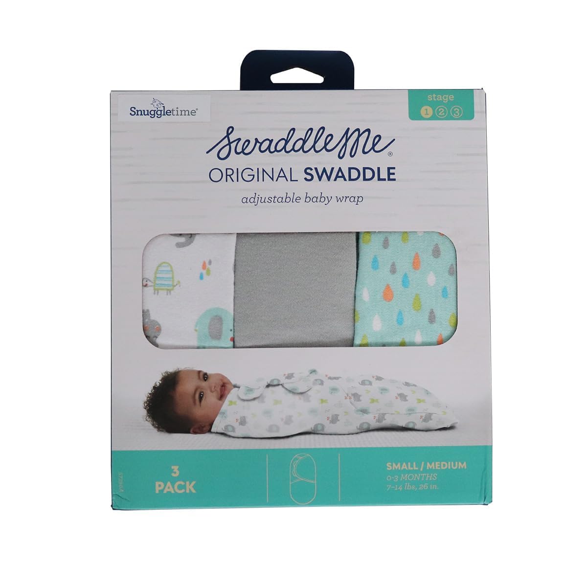 SwaddleMe by Ingenuity Original Swaddle - 100% Cotton Small