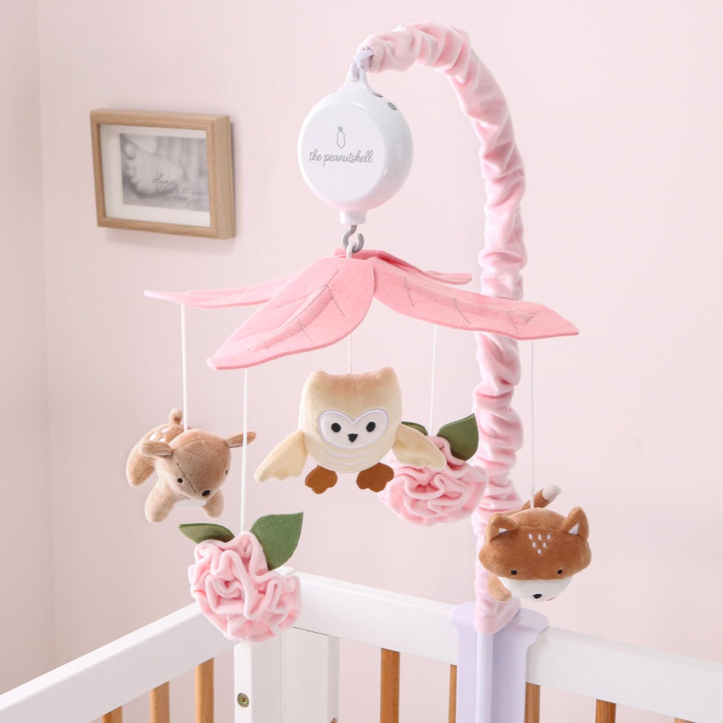 Órói - Pink and White Musical Mobile with 12 Lullabies
