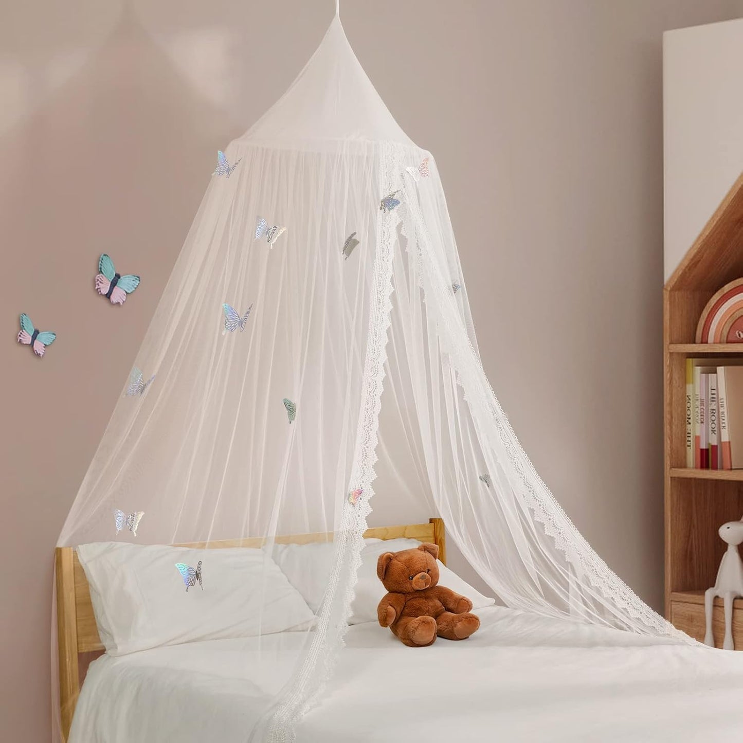 Canopy for Cribs and Kids Bed with Butterfly