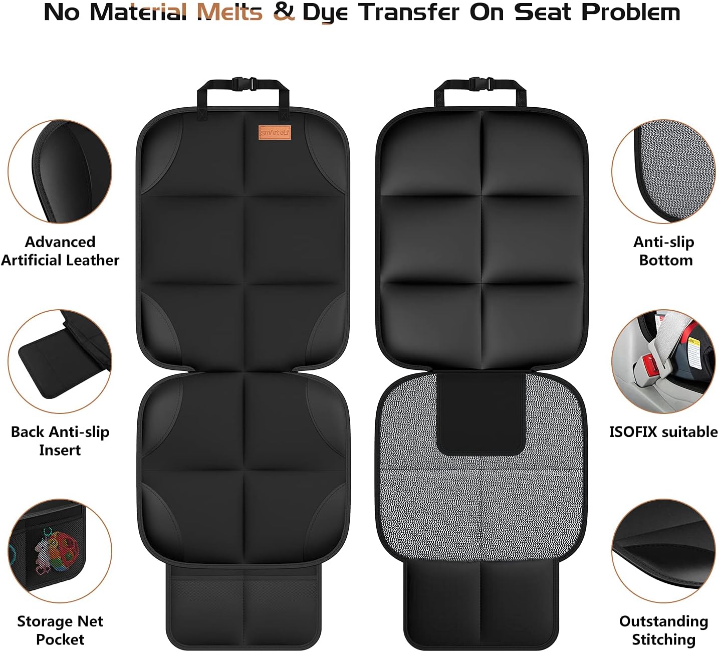 Car Seat Protector & Organizer Kick Mat