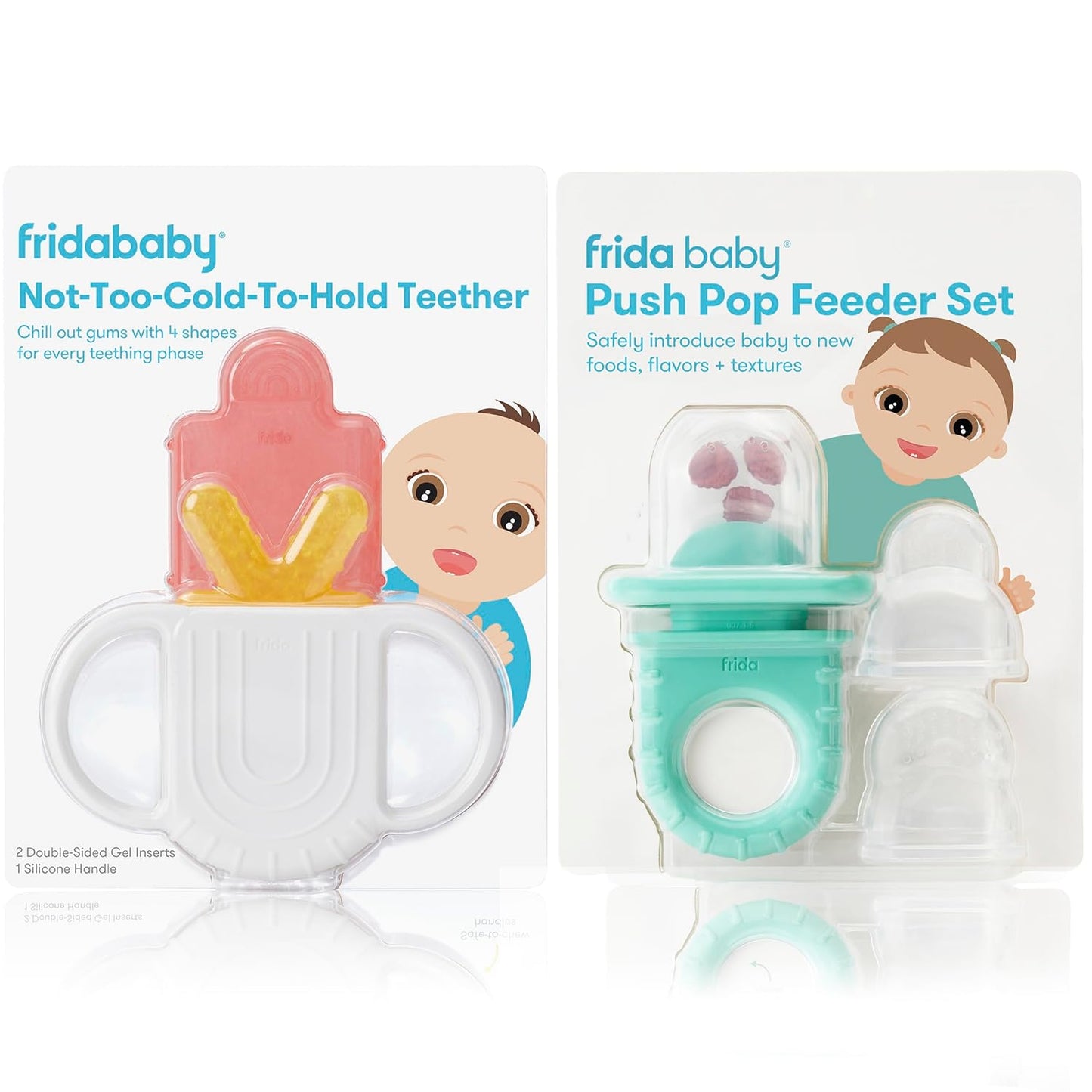 Frida Baby 4-in-1 Teether, Push Pop Feeder, Baby Fruit Feeder