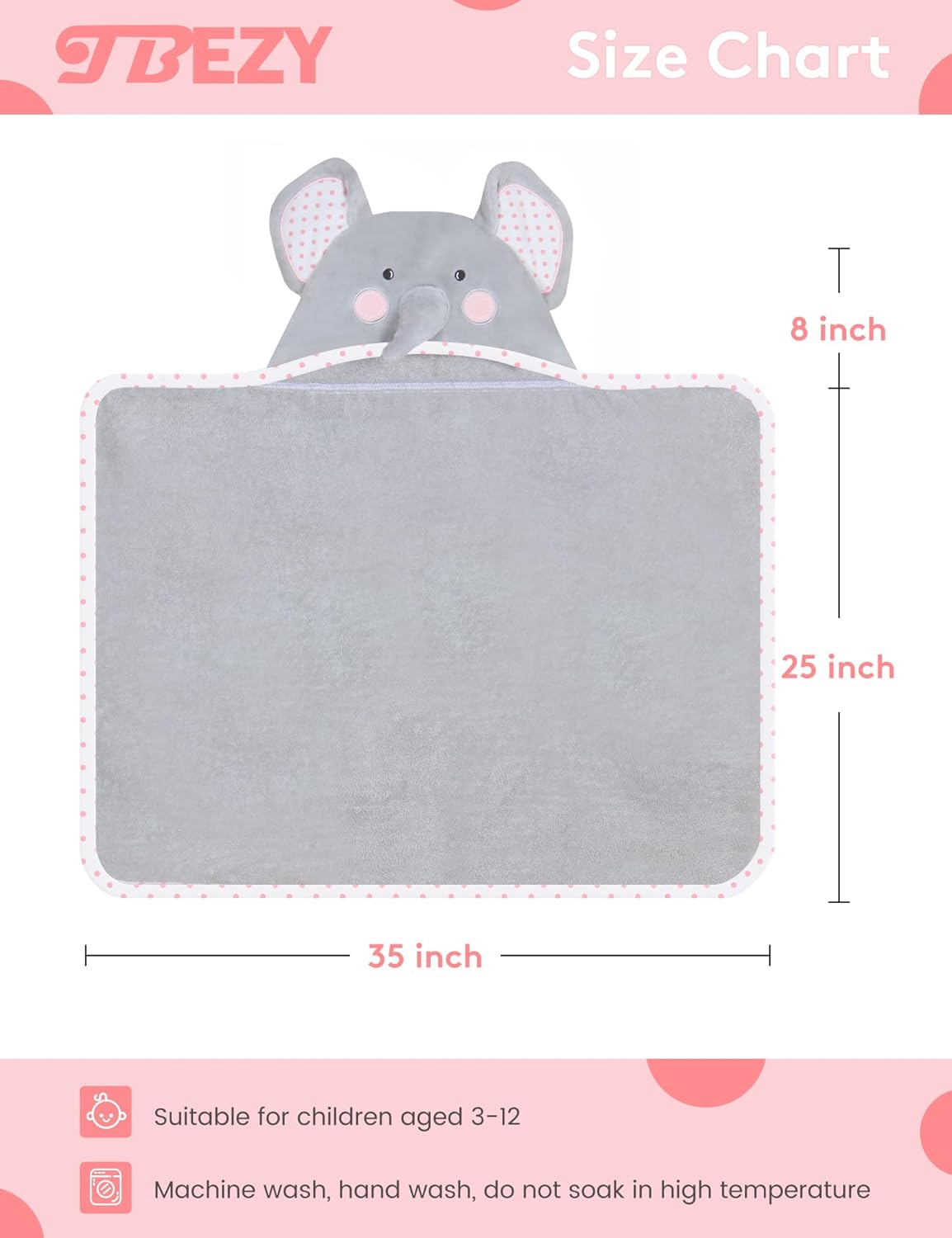 Baby Hooded Towel with Unique Animal Design