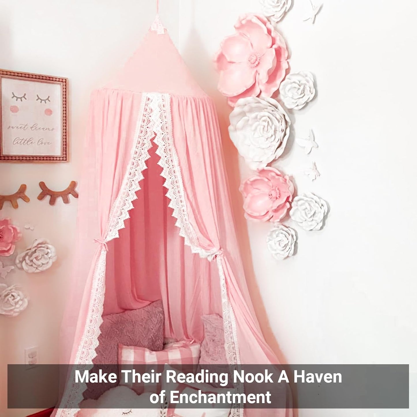 Canopy for Cribs and Kids Bed - Pink