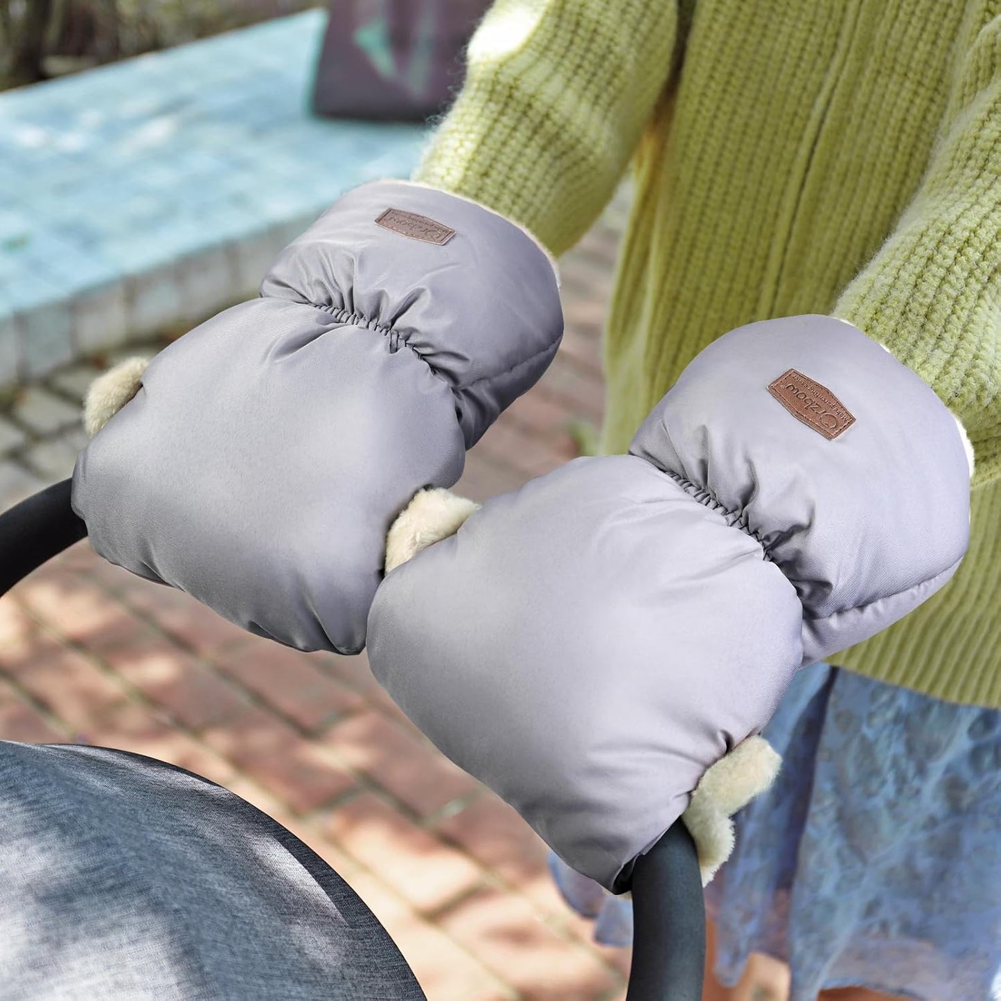 Faux Sheepskin Gloves for Stroller