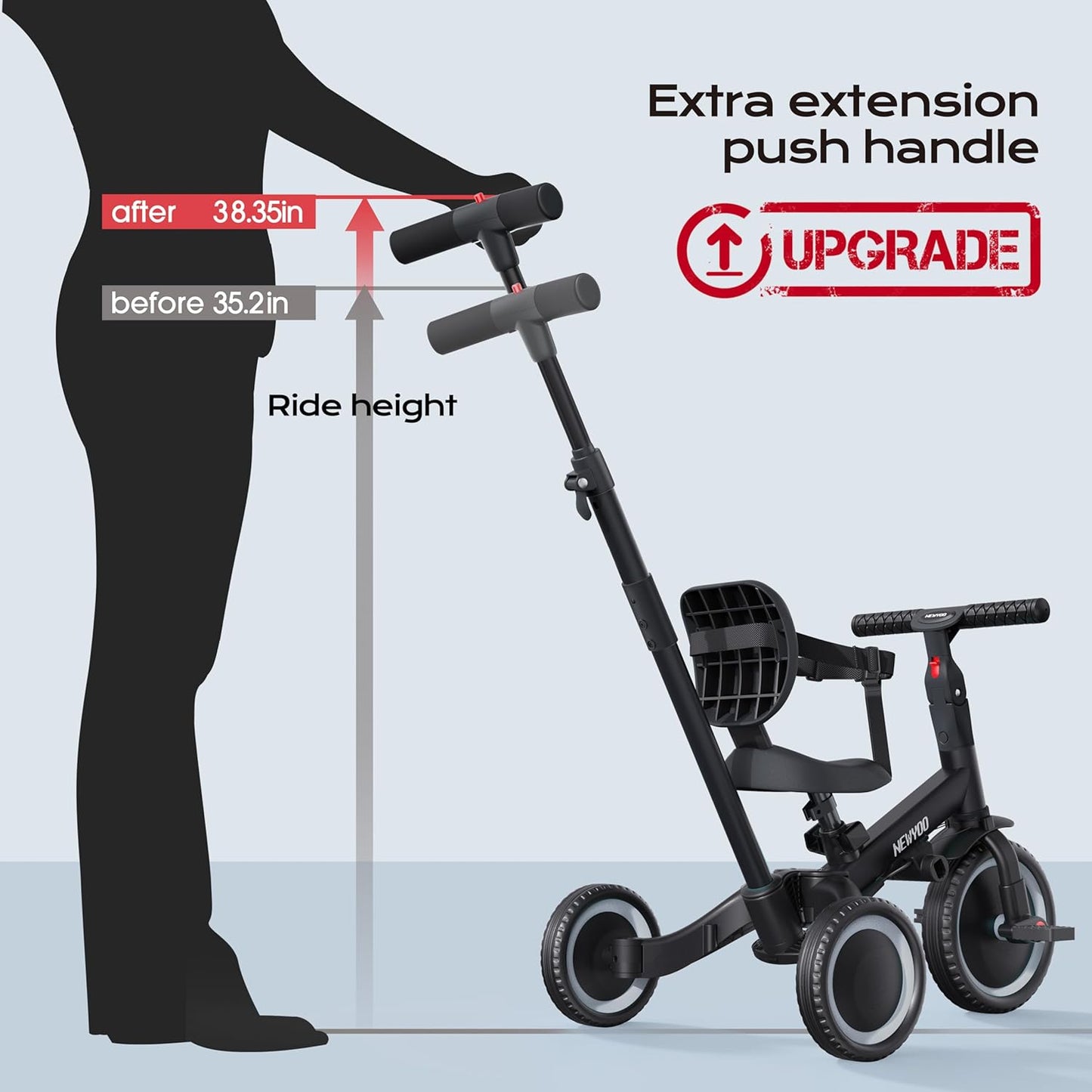 Þríhjól Trike 5 in 1 - Black