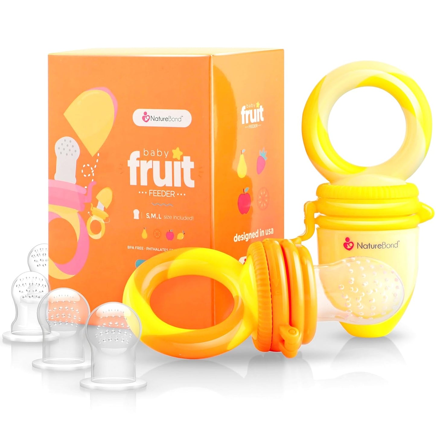 NatureBond Baby Food Feeder/Fruit Feeder Pacifier Nibbler - 2 Pack