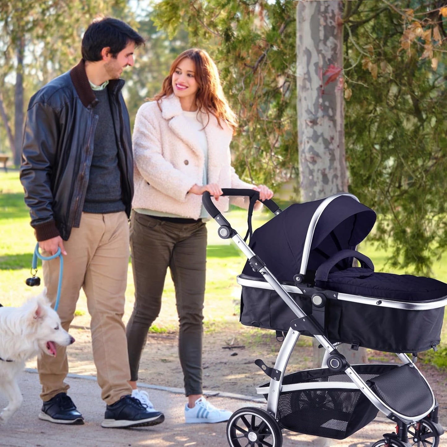 Baby 2 in 1 Convertible Stroller with Bassinet Mode