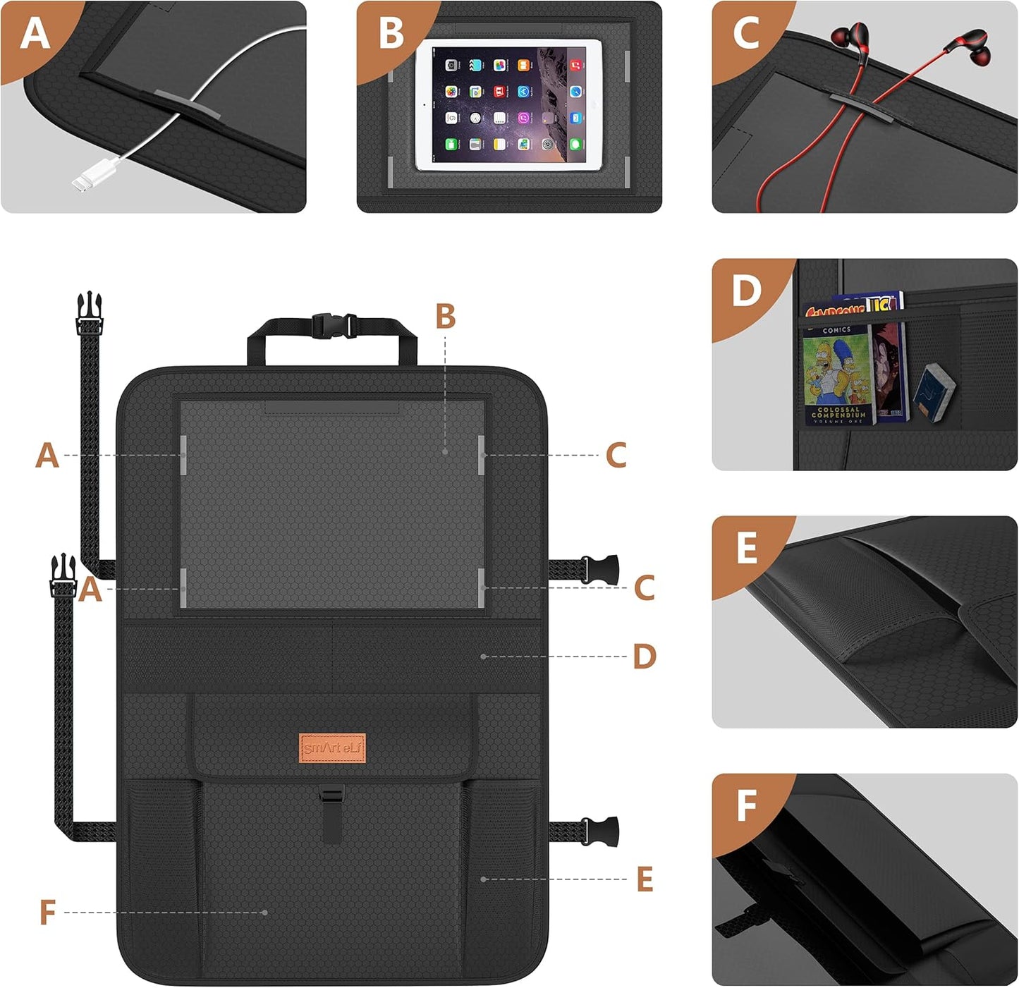 Car Seat Protector & Organizer Kick Mat