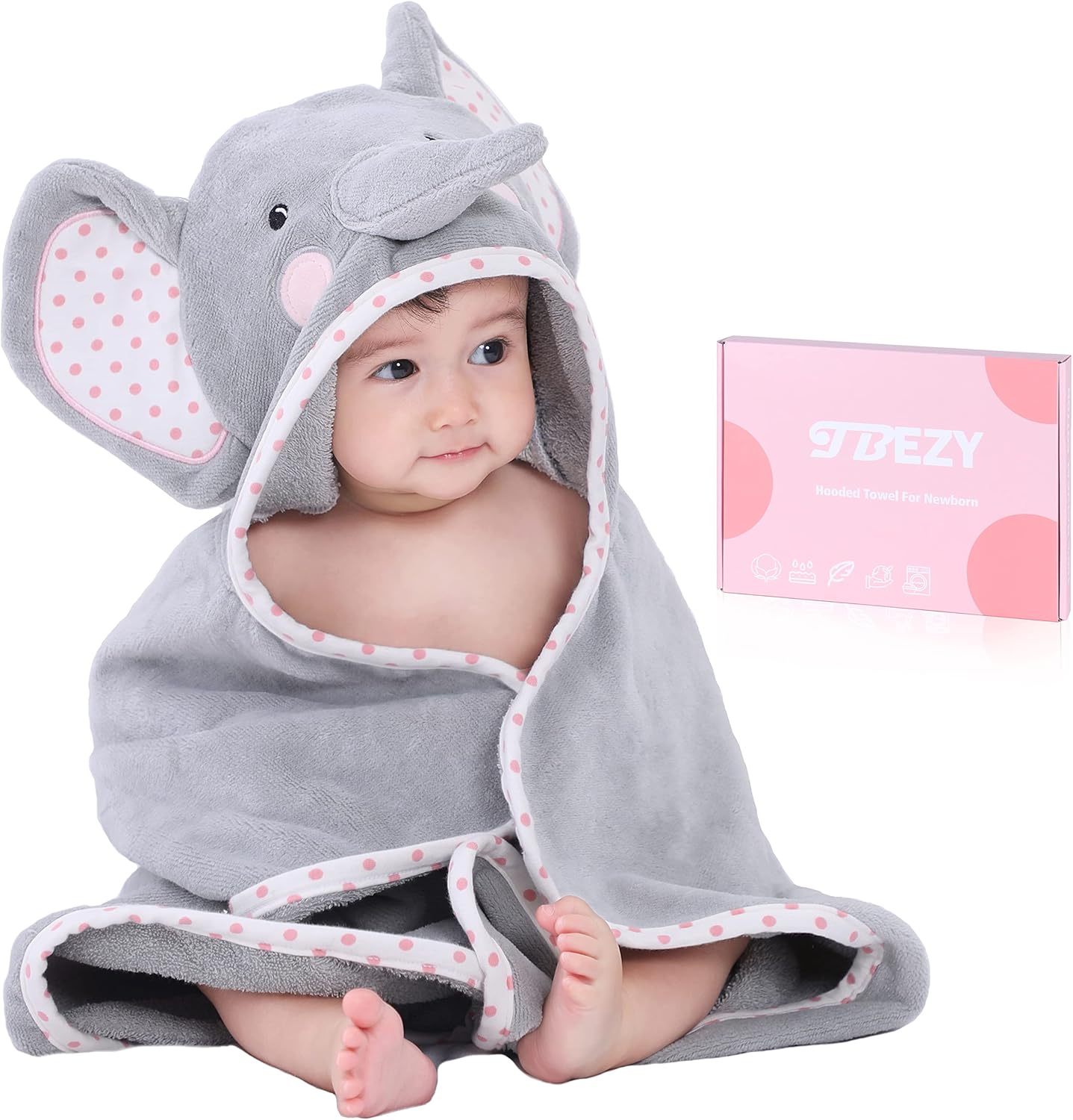 Baby Hooded Towel with Unique Animal Design