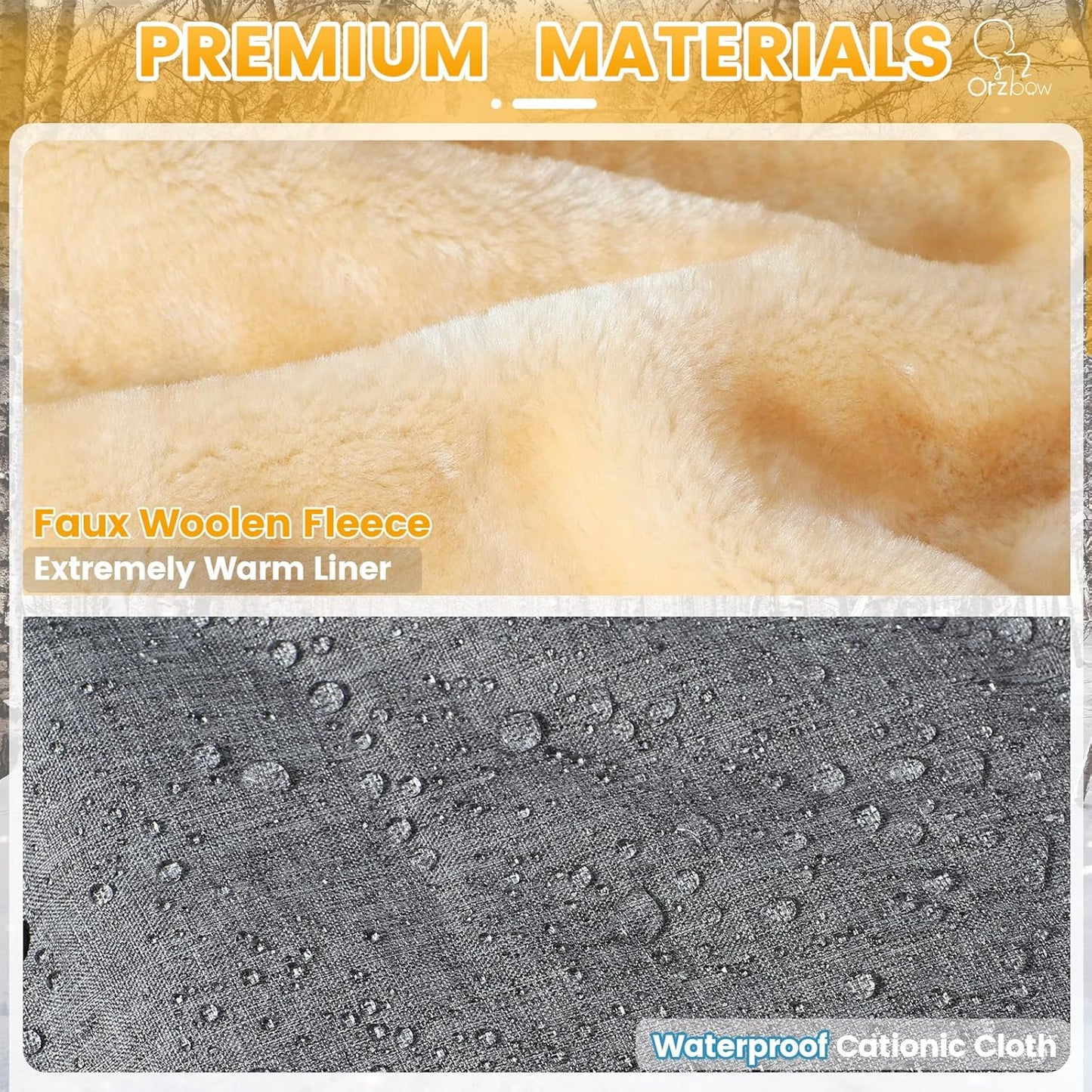Faux Sheepskin Stroller Gloves with Phone Pockets