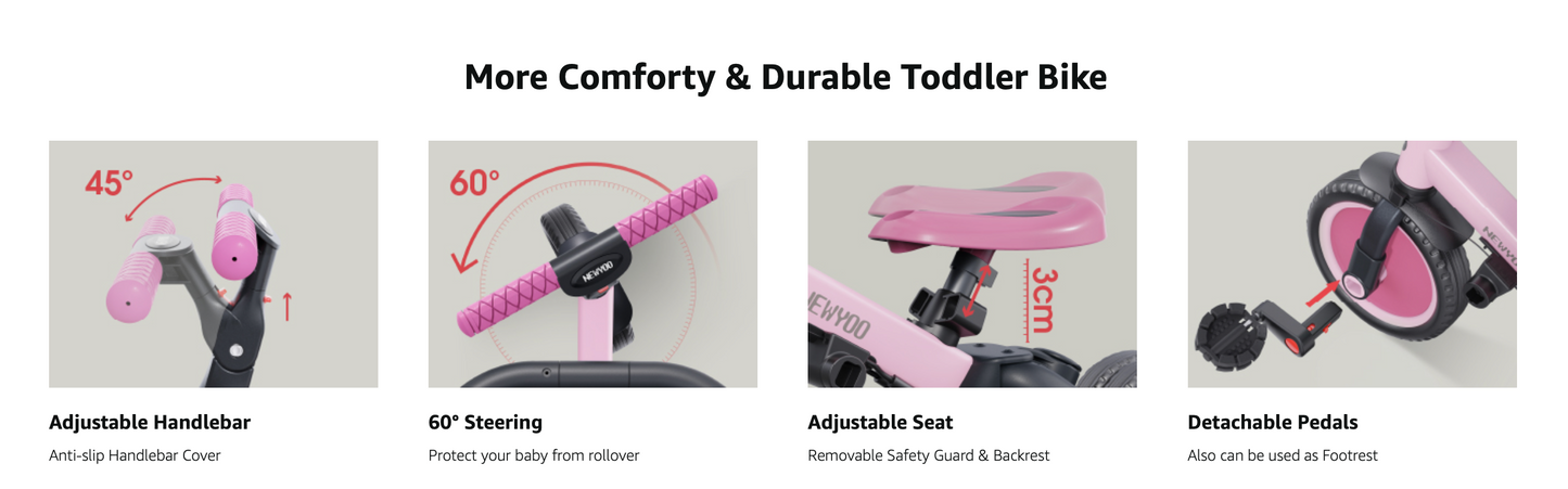 Þríhjól Trike 5 in 1 - Pink
