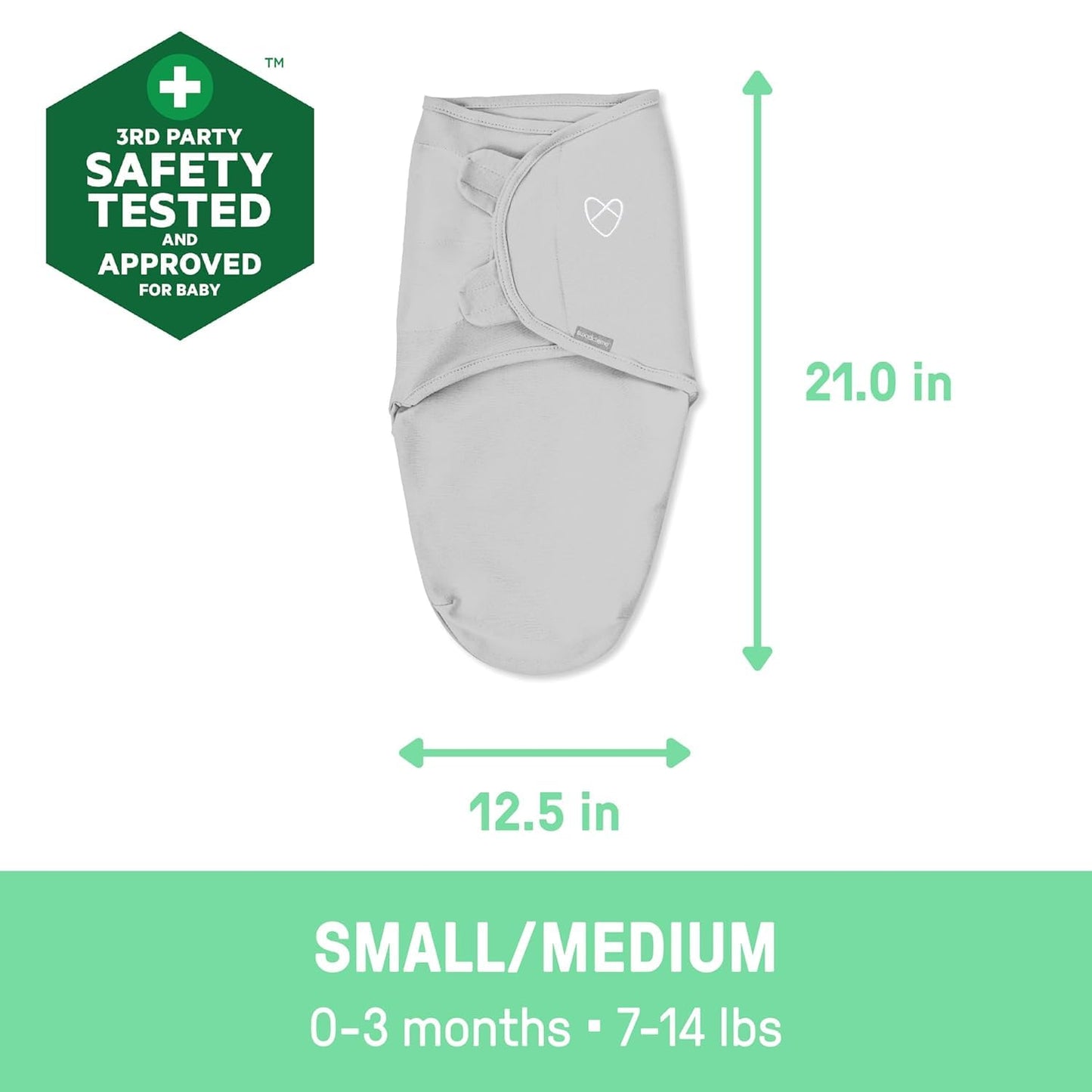 SwaddleMe by Ingenuity Original Swaddle - 100% Cotton Small