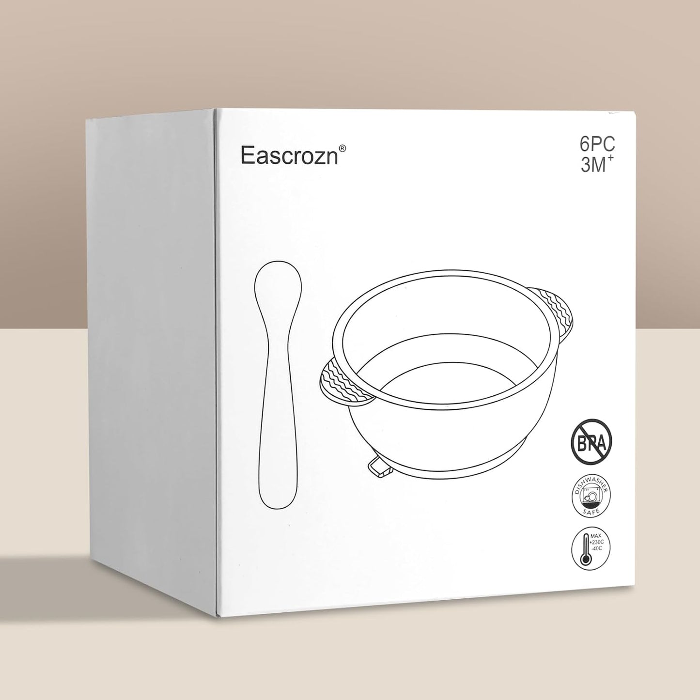 Silicon matarskálar og skeiðar 3 í pakka - Purple