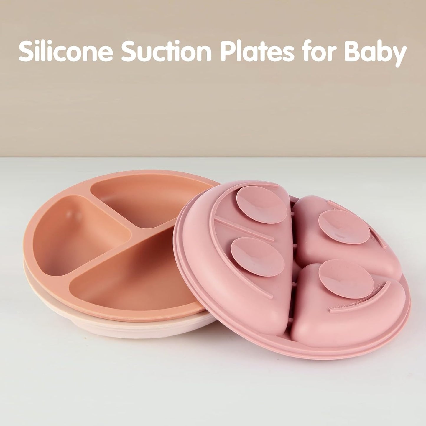 Sílikon diskar með sogfestu 3 í pakka - Purple