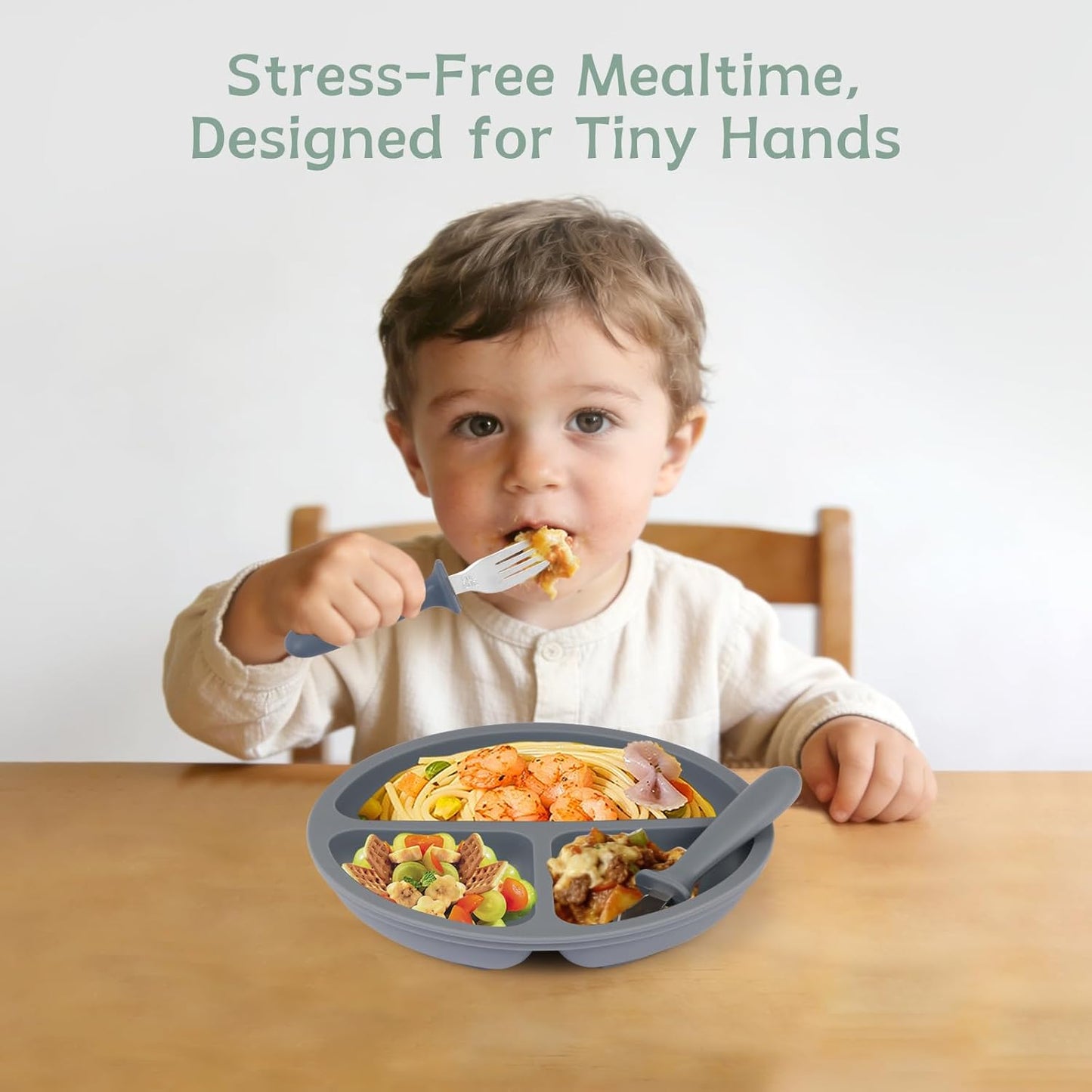 Sílikon diskar með sogfestu 3 í pakka - Gray