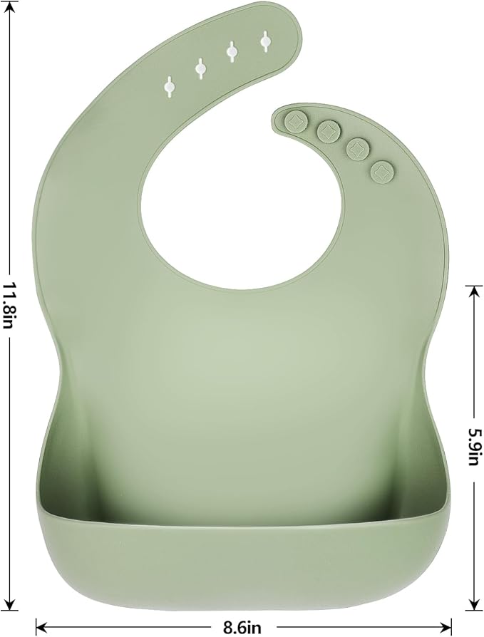 Sílikon smekkir 3 í pakka - Blue