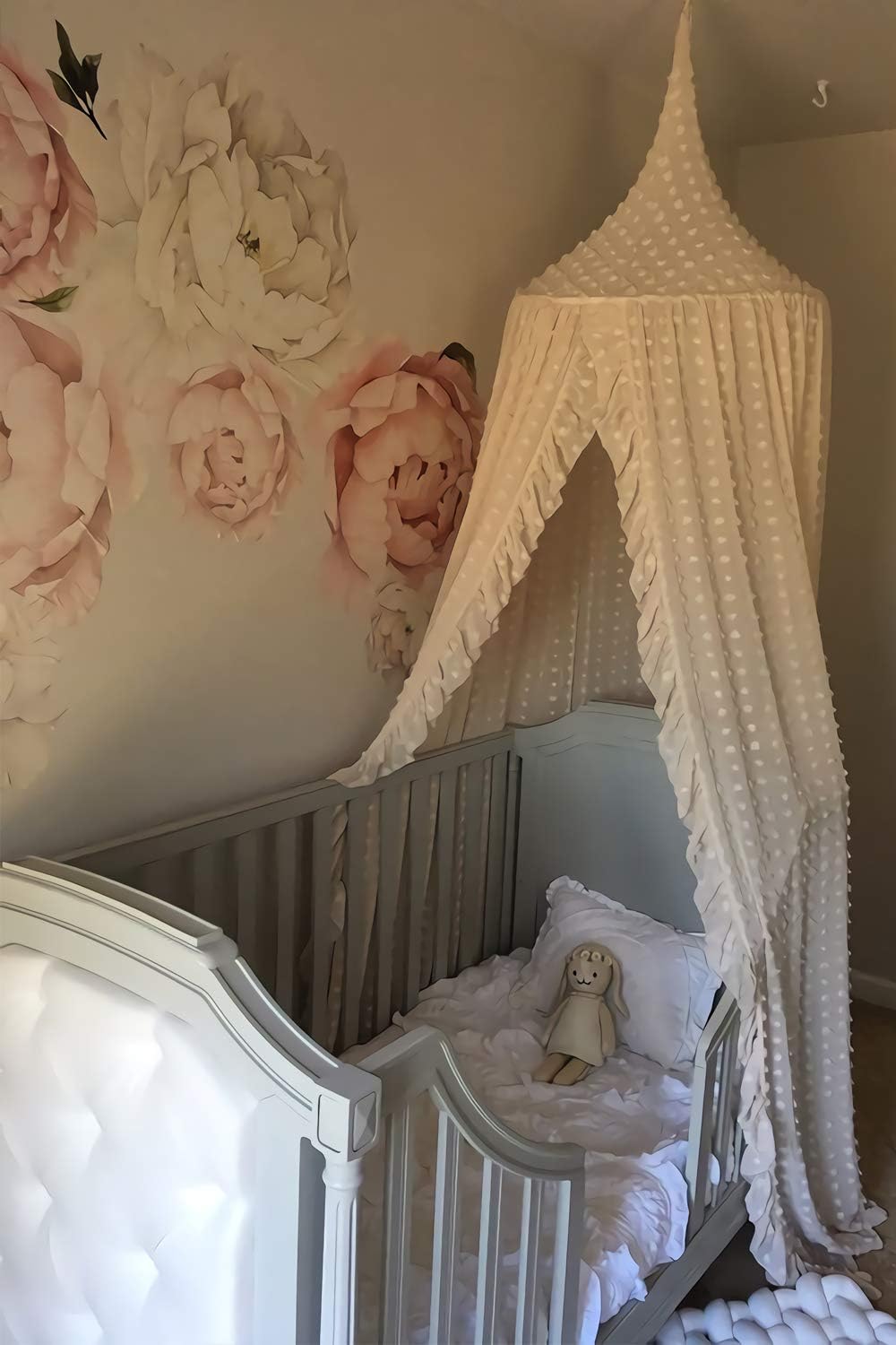 Elegant Canopy for Cribs and Kids Bed - Beige
