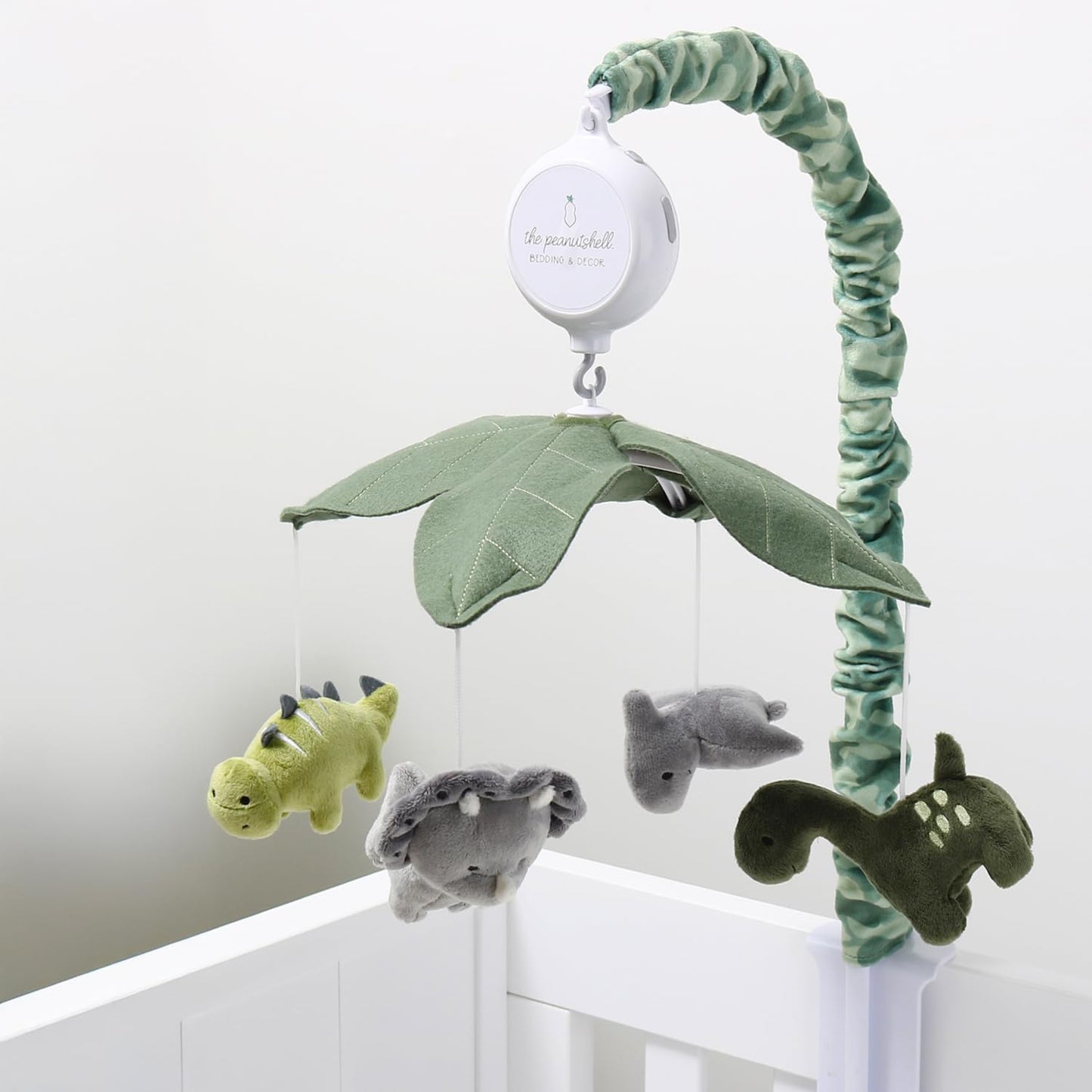 Órói - Grey and Green Musical Mobile with 12 Lullabies