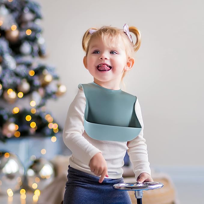 Sílikon smekkir 3 í pakka - Green