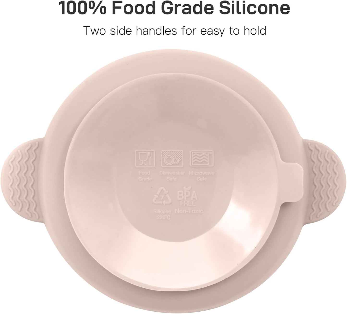 Silicon matarskálar og skeiðar 3 í pakka - Purple