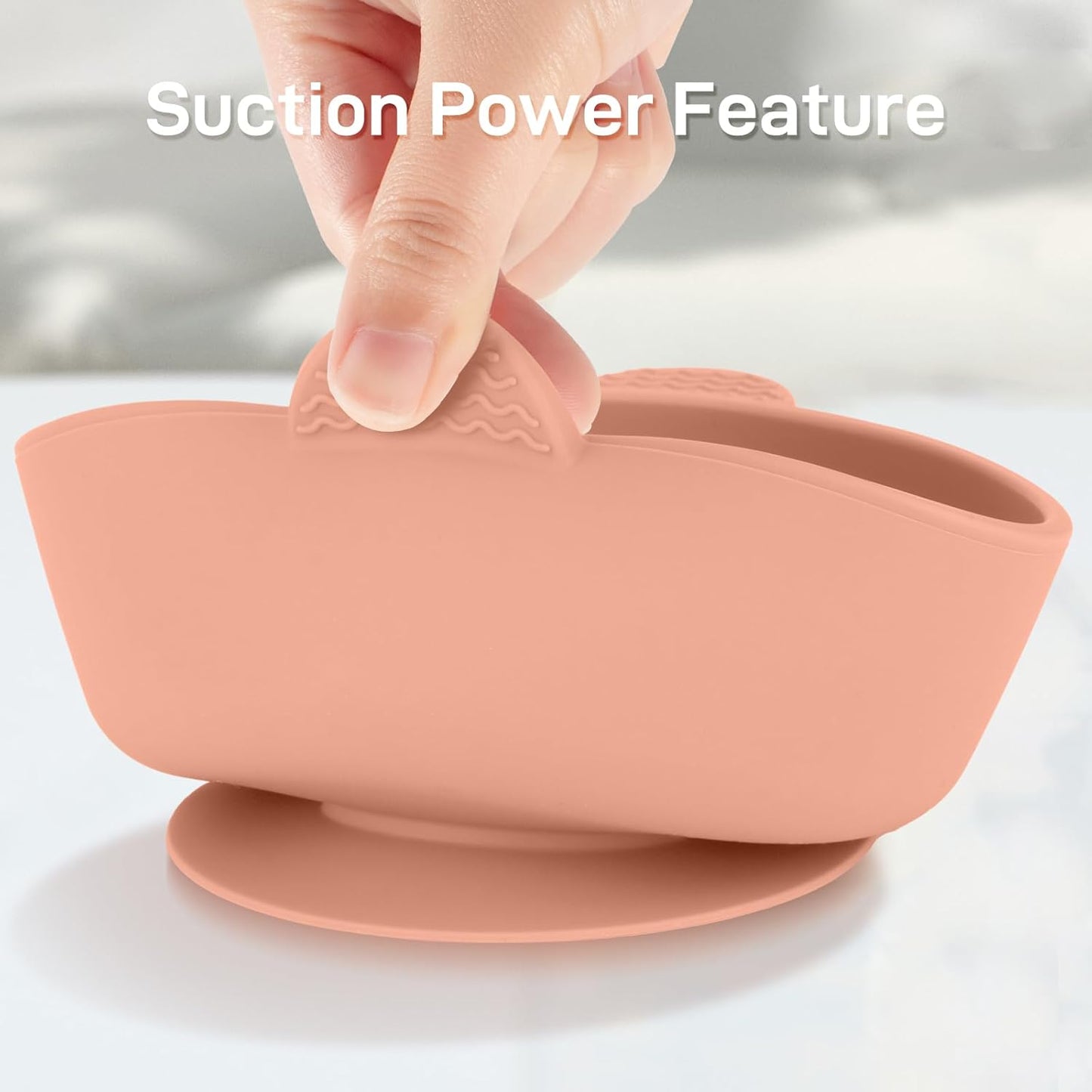 Silicon matarskálar og skeiðar 3 í pakka - Purple