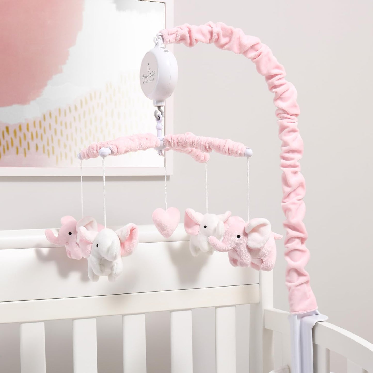 Órói - Soft Pink Musical Baby Crib Mobile with 12 Lullabies