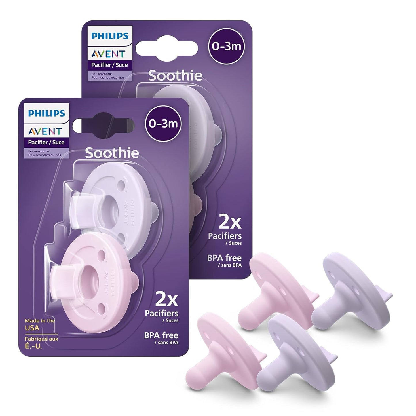 Philips Avent Snuð 0-3 Months - 4 Pack