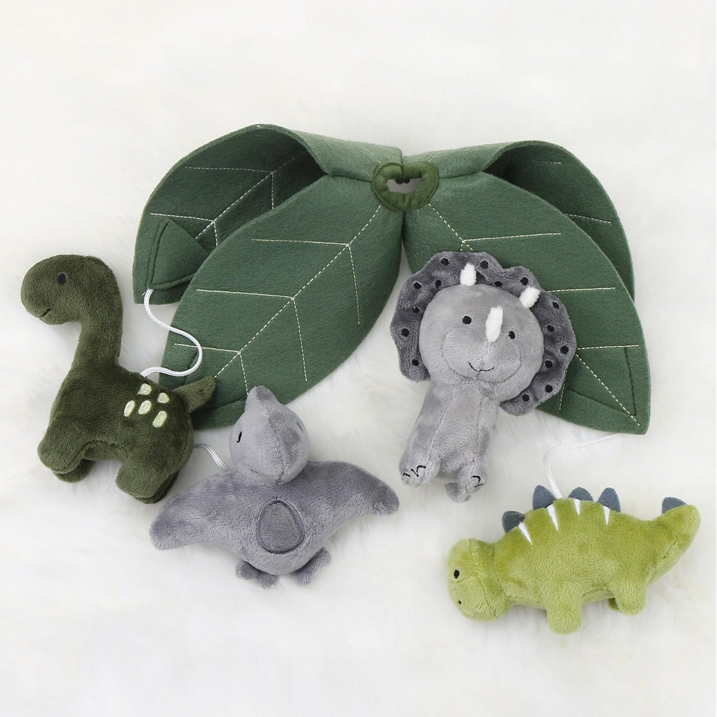 Órói - Grey and Green Musical Mobile with 12 Lullabies