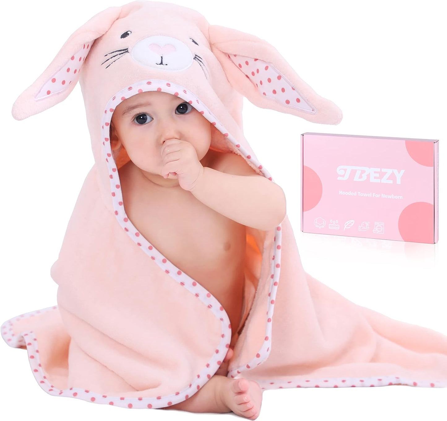 Baby Hooded Towel with Unique Animal Design