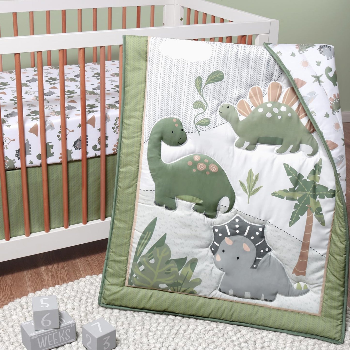 The Peanutshell - 3 Piece Baby Crib Bedding Set