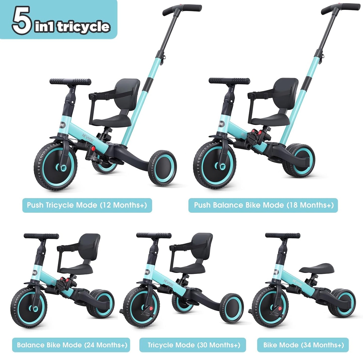 Þríhjól Trike - 4 in 1