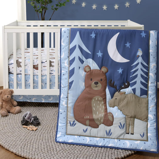 The Peanutshell - 3 Piece Baby Crib Bedding Set