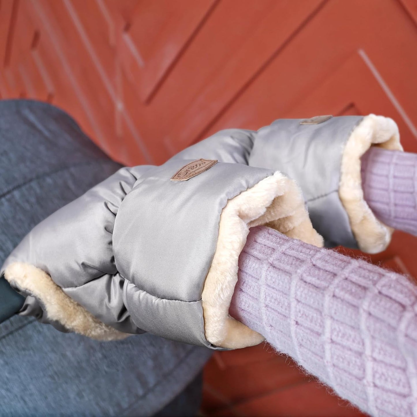 Faux Sheepskin Gloves for Stroller