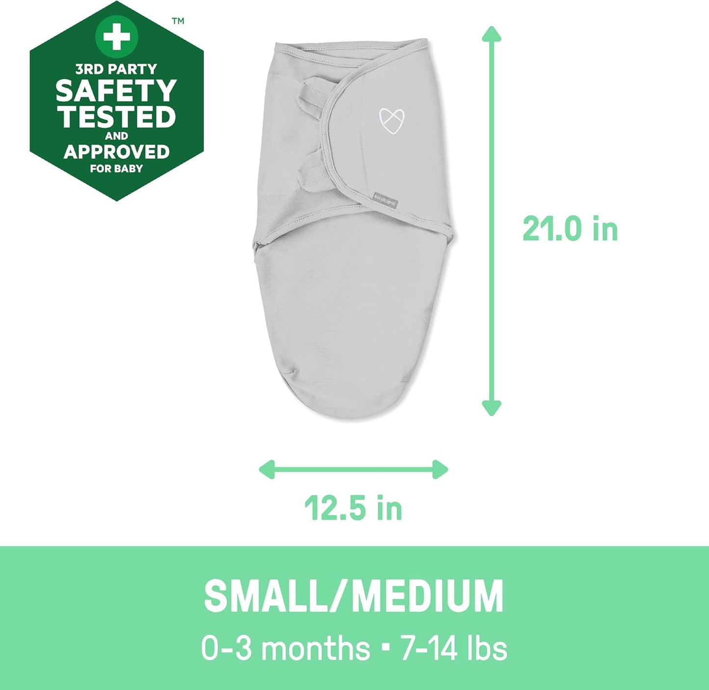 SwaddleMe by Ingenuity Original Swaddle - 100% Cotton Large