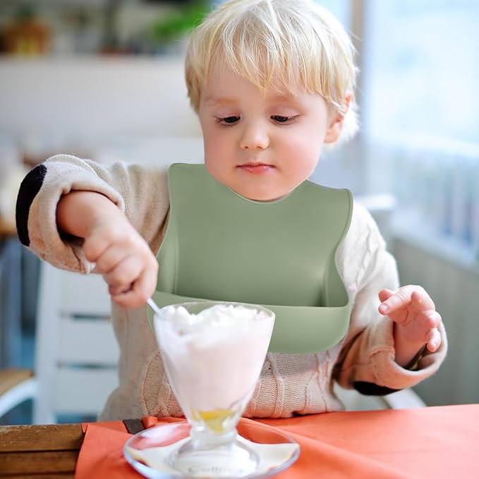 Sílikon smekkir 3 í pakka - Blue