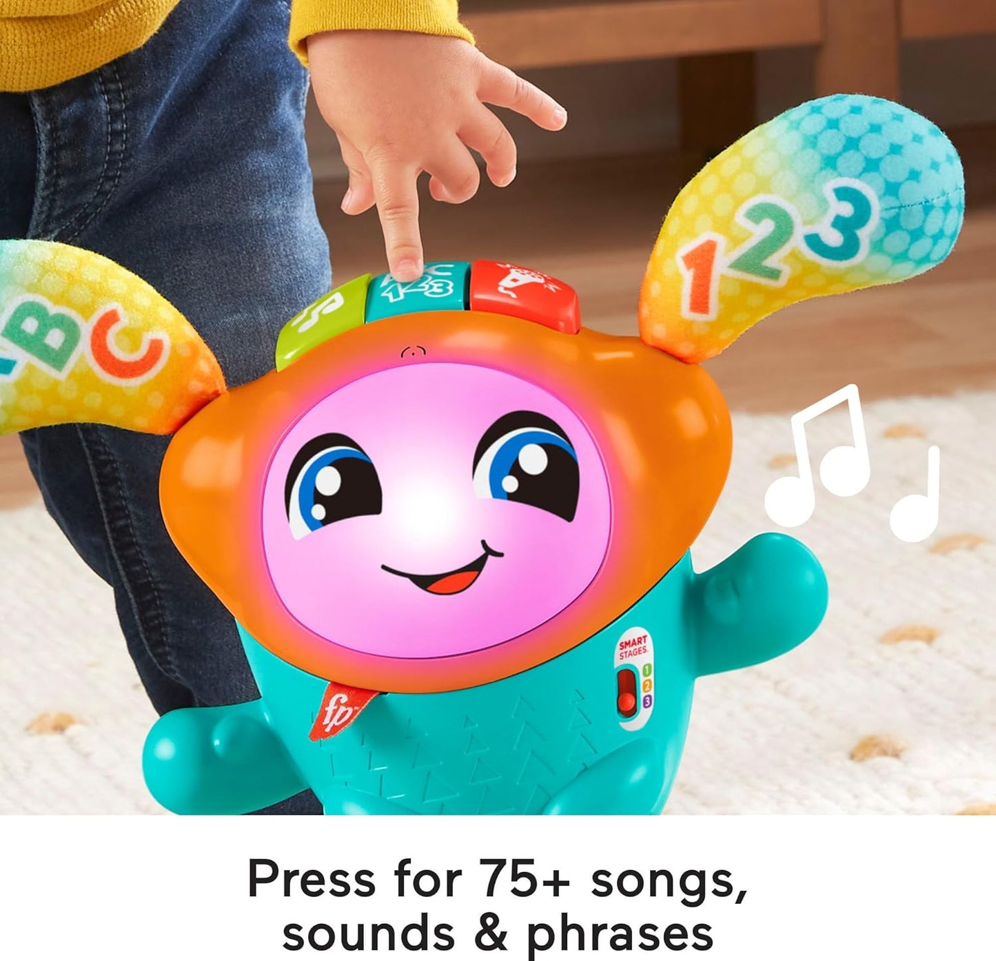 Fisher-Price Baby Toy DJ Bouncin’ Beats with Music Lights