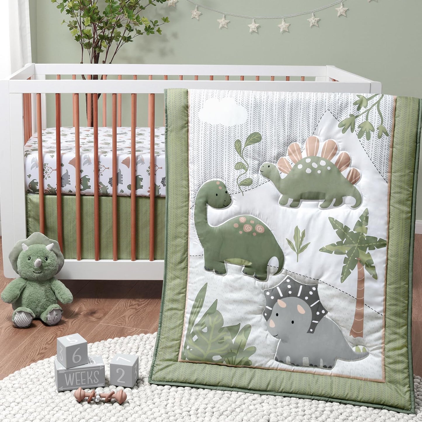 The Peanutshell - 3 Piece Baby Crib Bedding Set