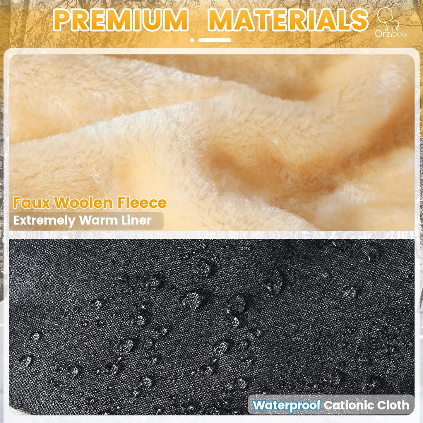 Faux Sheepskin Stroller Gloves with Phone Pockets