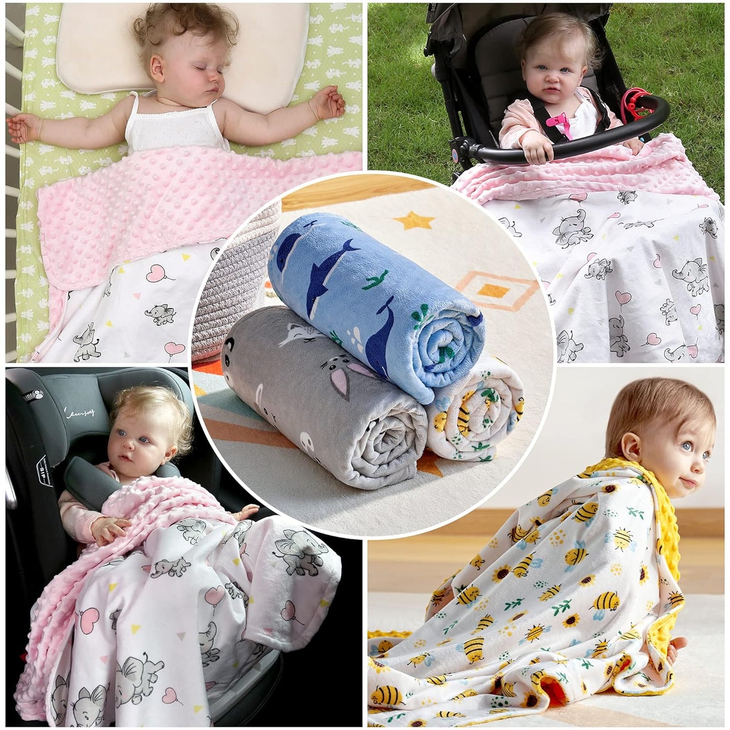 Silky Micro Soft Plush Baby Blankets